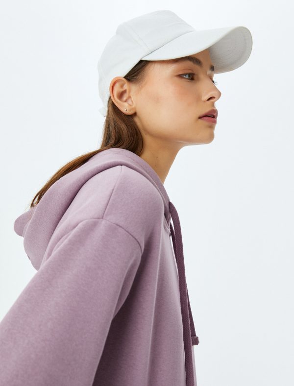 Kanguru Cepli Kapüşonlu Oversize Basic Sweatshirt